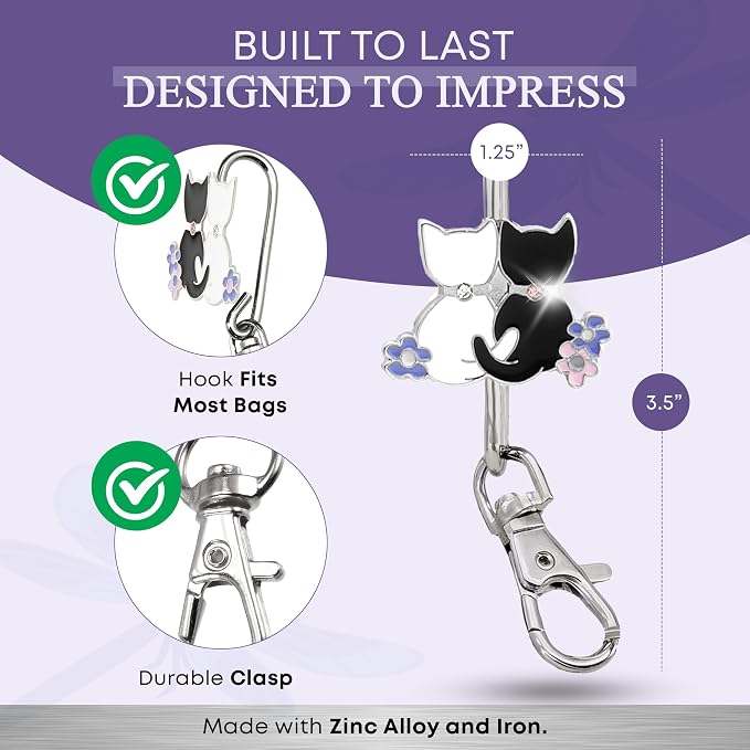 Women’s Bag Charm Key Finder, Car Keychain Hook, Cute Purse Organizer & Tote Bag Accessories, Gifts for Mom - Original