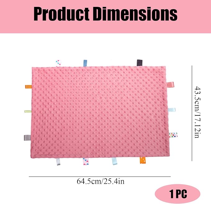 Fidget Blanket for Adults with Dementia, Sensory Blanket Mat for Alzheimers Patients, Dementia Activites for Senior, Gift for Dementia Patients,Sensory Toys for Autism (Rose)