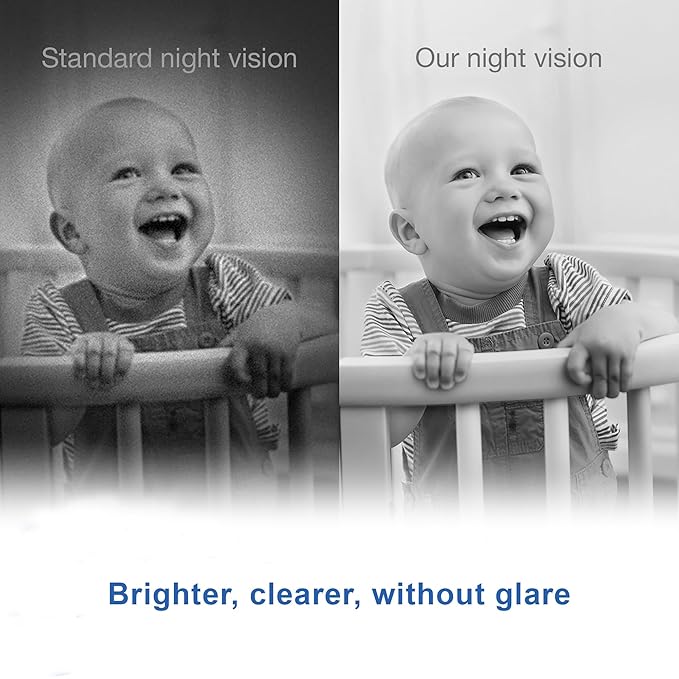 VTech VM923-2 Baby Monitor, 2.8”Screen, 1000ft Range, Pan-Tilt-Zoom, Night Vision, 2-Way Audio, Temperature Sensor, Lullabies, Secured Transmission No WiFi