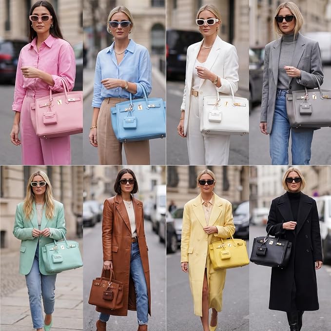Liliaafar 8 Pcs Mini Backpack Keychain Mini Coin Purses for Women Cute PU Leather Makeup Bag with Keychain, Multi Pocket Card Holder Cable Organizer Giftable Zipper Pouch (Modern)