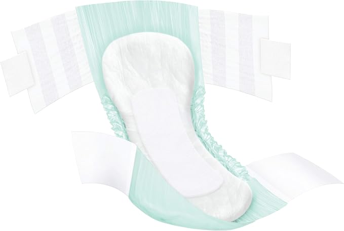 Medline FitRight Stretch Extra Adult Diapers, Disposable Incontinence Briefs with Tabs, Moderate Absorbency, Large / X-Large, 51"-70", 4 packs of 20 (80 total)