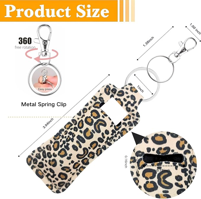 Chapstick Holder Key Chain Lipstick Holder Lip Balm Holder Keychain | Stocking Stuffers Gift, Compatible with Chapstick, Lip Balm and Lipstick, Bag Charm Accessories, Gifts for Women Friend
