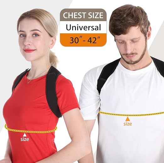Posture Corrector for Men and Women, Comfortable Upper and Back Brace, Adjustable Back Support for Back, Shoulder and Neck