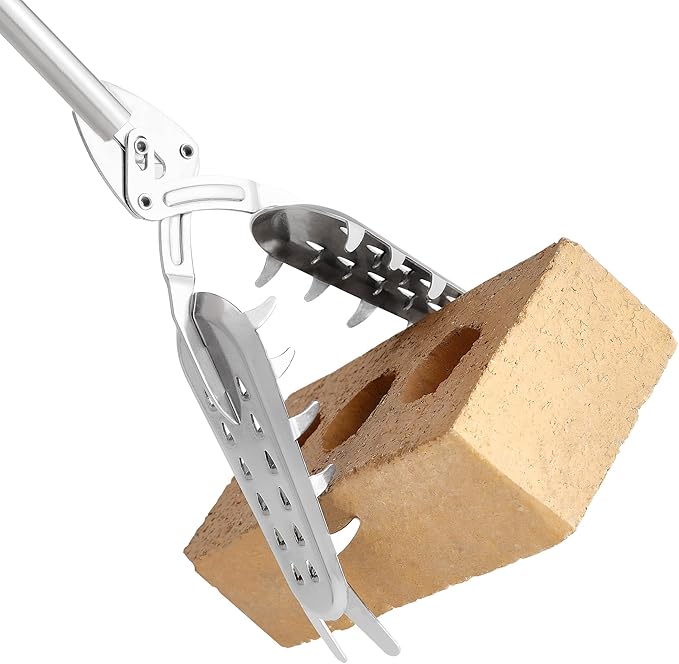 FTH Premium Stainless Steel Grabber Reacher Pickup Tool Heavy Duty 49 inch | Trash picker log BBQ fireplace pits snake tongs power claw made in korea no wire design outdoor yard cleanup plogging