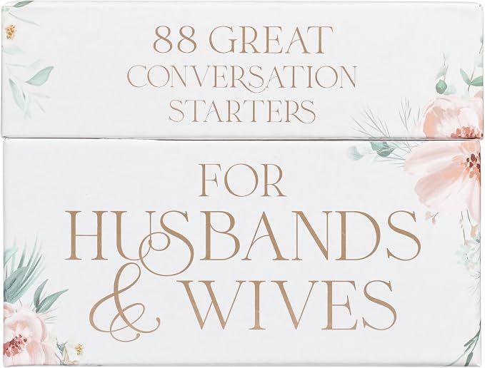 Christian Art Gifts 88 Great Conversation Starters for Husbands and Wives “ Romantic Card Game for Married Couples “ Christian Games, Communication & Marriage Help, Fun Anniversary or Wedding Gifts | Romantic Card Game for Married Couples “ Christian G...
