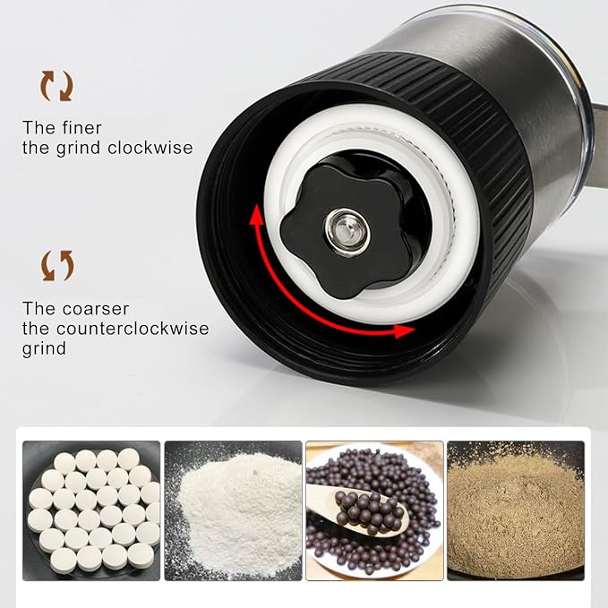 Pill Crushe,Small Pill Crusher Fine Powder,Pill Grinder for Elderly & Pets | Crushes Multiple Pills Tablet Pulverizer Suitable for Travel Silent Knight Pill Crusher