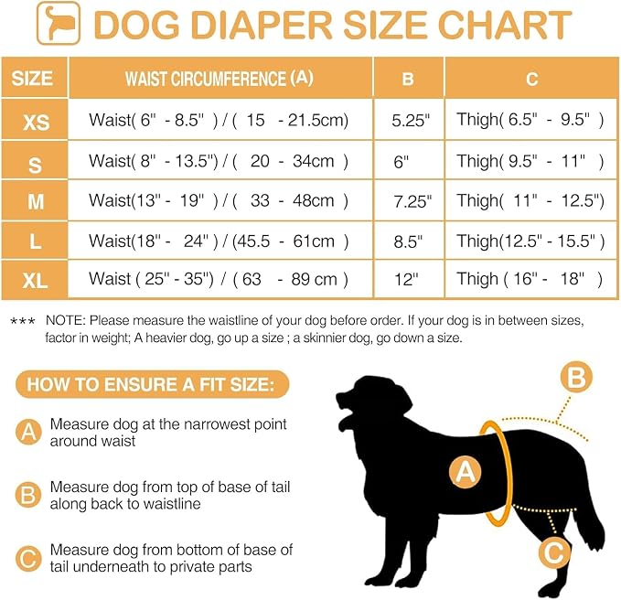 Avont 3 Pack Washable Female Dog Diaper with Suspender - M | Reusable Girl Doggie Diapers for Small Medium Large Dog in Heat Cycle Period Incontinence (All Black)