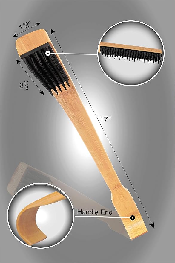 Bamboo Back Scratchers, Curved Aggressive Scratching Hand Tool for Adult Men, Designed Patented and Assembled in The USA