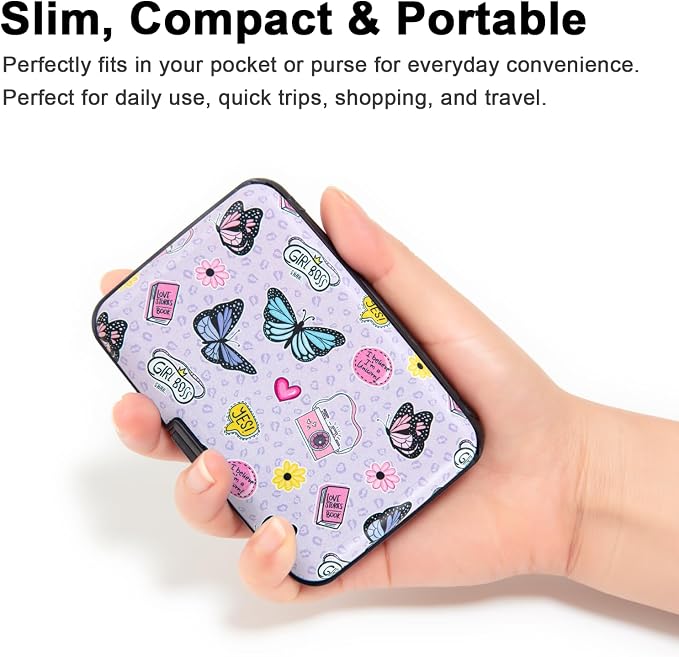 Credit Card Holder Small RFID Blocking Wallet Business Metal Slim Mini Aluminum Hard Case for Women Men