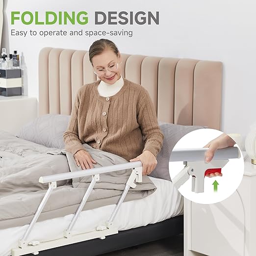 Real Relax Bed Rails for Elderly Adults Safety, Folding Bed Railings for Seniors Fit Full Twin King Queen Size, for Elderly Adults Rail Assist for Seniors Safety Bed, 28.5"x16.3"