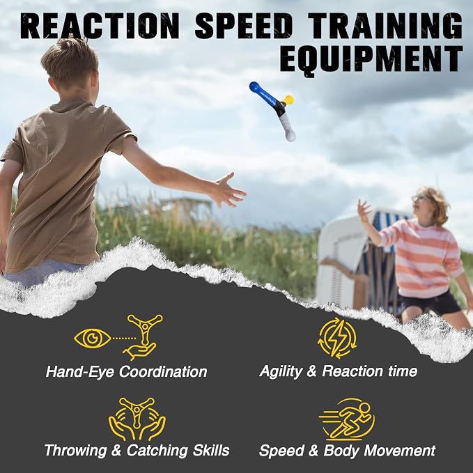 PodiuMax Hand Eye Coordination Trainer for Reaction Speed & Agility Training | Reflex Catch Training Tool to Improve Focus, Balance & Coordination for Sports, Fitness, and Team Practice