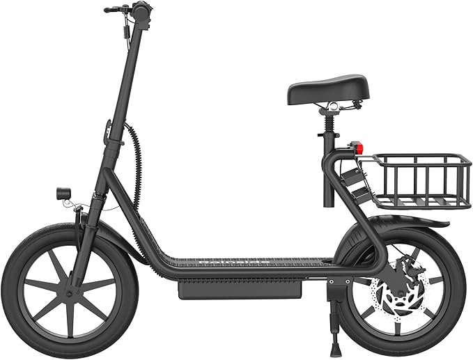 Electric Scooter - 8.5"/10'' Solid Tires, 350W/500W Motor, Up to 19-22MPH and 21-24Miles Long-Range Portable Commuting Scooter for Adults with Double Braking System and App