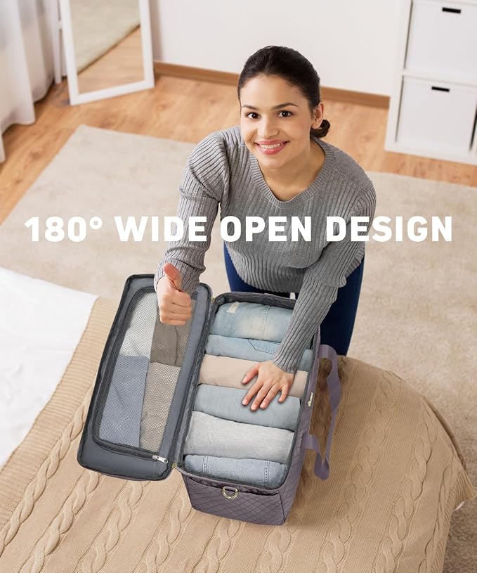 Travel Bags for Women Wide Open Large weekender Duffle Bag with Shoe Compartment Overnight Hospital Bag For Women Labor Delivery Carry on Bag Personal Item Travel Bag with Wet Pocket Purple Grey