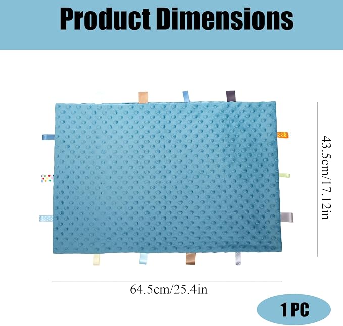 Fidget Blanket for Adults with Dementia, Sensory Blanket Mat for Alzheimers Patients, Dementia Activites for Senior, Gift for Dementia Patients,Sensory Toys for Autism (Lake Blue)