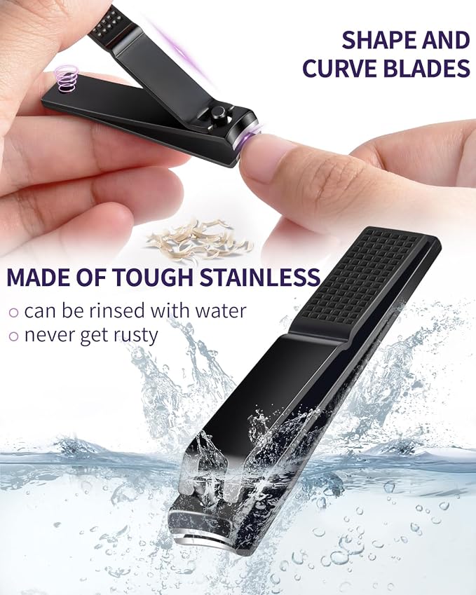 MORGLES Tweezers Set 9 Pcs Nail Clipper Kit with Case for Eyebrows Grooming | 5 Tweezers, Clippers, Scissors, Rust-Proof Steel, Travel Press-On Case, Gift for Him/Her, for Splinters, Brows, Facial Hair