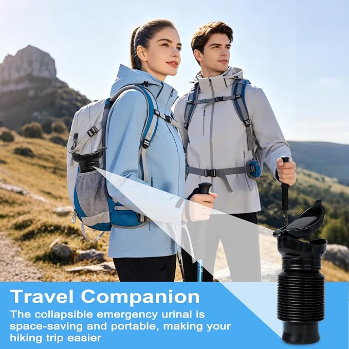 Pee Bottles for Men,Portable Urinal for Men,Collapsible Urine Bottle 750ML | Car Urinals for Men and Women,Emergency Urinal Bottle Shrinkable Pocket Toilet for Travel,Camping,Traffic Jam,Road Trips