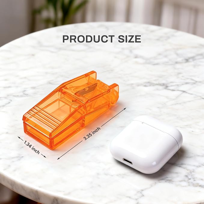 Ultrassist Pill Cutter and Splitter for Cutting Small or Large Pills, Accurate Medicine Splitter with Stainless Steel Blade, Transparent Vitamins Slicer Assorted Colors