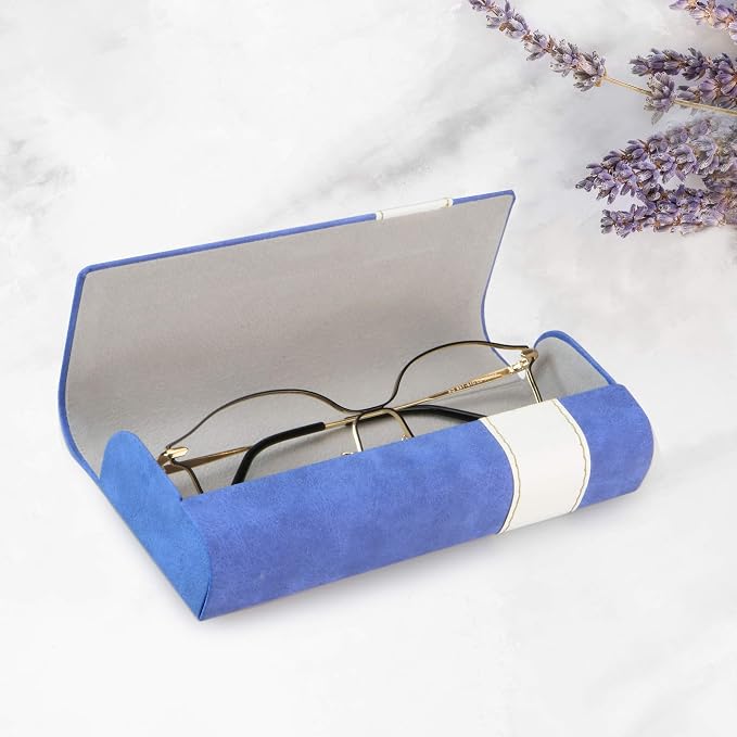 LifeArt Eyeglass Case Hard Shell, Portable Sunglass Case, Fashionable PU Leather Eyeglass Case, Lightweight