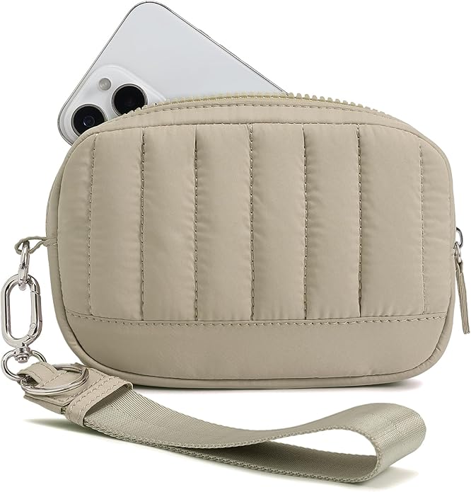 Marvolia Wristlet Wallet for Women Quilted Protective Wristlet Purse | Lightweight, Multi-Pockets with Zipper, for Travel Daily Necessities