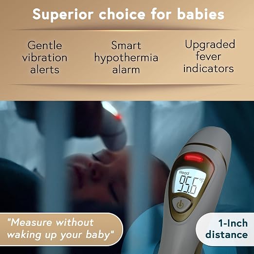 iProven Ear Thermometer with Non-Touch Forehead Function, Superior Accuracy | For Adults, Kids & Babies, Pro Series Premium Digital Thermometer, for Adults and All Ages