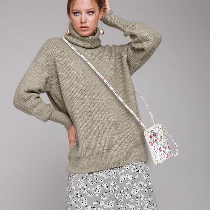 Mundi Jacqui RFID Crossbody Wallet for Women, Vegan Leather Small Travel Handbag with Phone Holder, Compact Organizer with Card Slots and Adjustable Strap, Vacation Purse in
