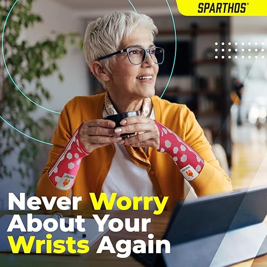 Sparthos Wrist Support Sleeves (Pair) – Compression Wrist Brace for Men and Women - Carpal Tunnel Tendonitis Arthritis Pain Relief Wrist Pain Strains Sprains Bursitis Improve Circulation (Pink-L)