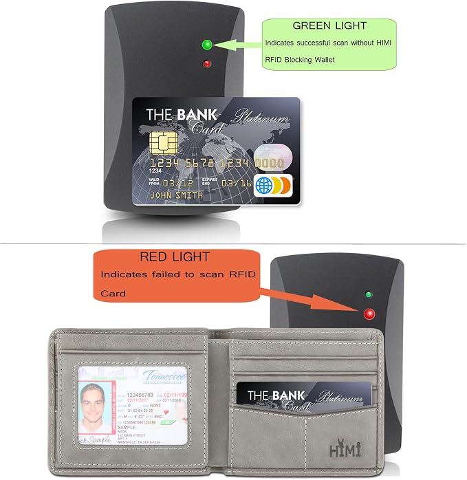 HIMI Wallet for Men-Genuine Leather RFID Blocking Bifold Stylish Wallet With 2 ID Window