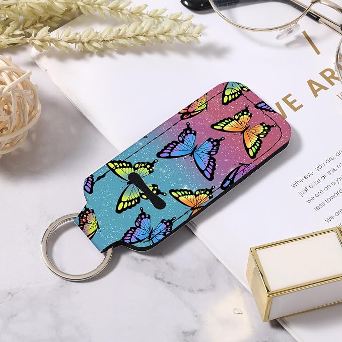 Chapstick Holder Keychain Lip Balm Holder with Clip