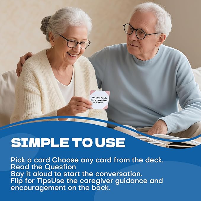 Conversation Cards for Dementia – Dementia Activities for Seniors with Alzheimer’s | Memory & Reminiscence Cards for Families and Caregivers