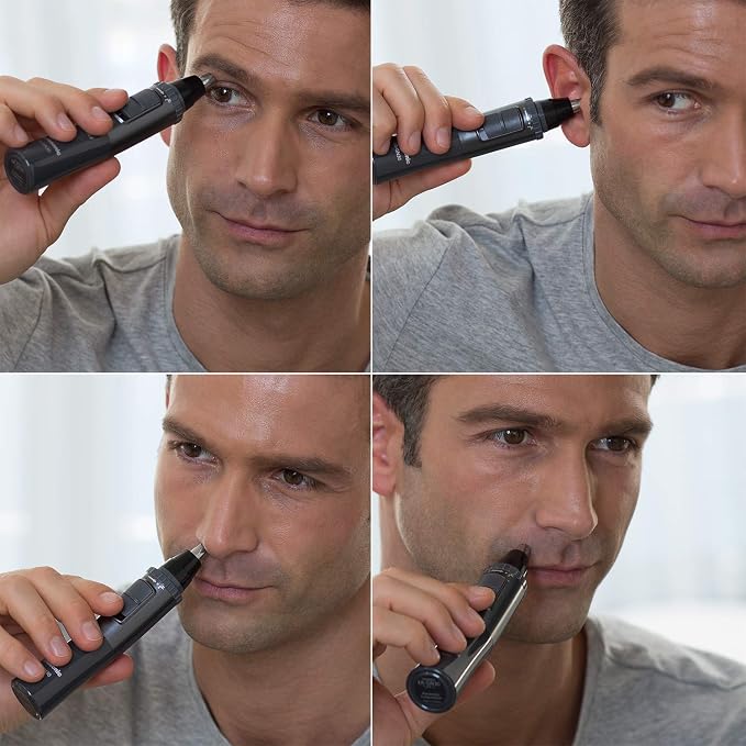 Panasonic Men’s Ear and Nose Hair Trimmer,Wet Dry Hypoallergenic Dual Edge Blade - ER-GN30-H,(Pack of 5)