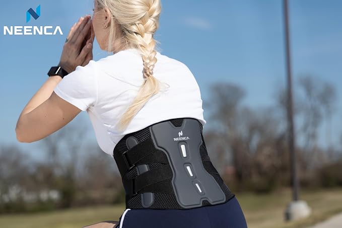 NEENCA Lower Back Brace for Lower Back Pain Relief, Medical Grade Lumbar Support Belt for Women Men, Herniated Disc,Lumbar Strain,Sciatica, Scoliosis (Black, Large)