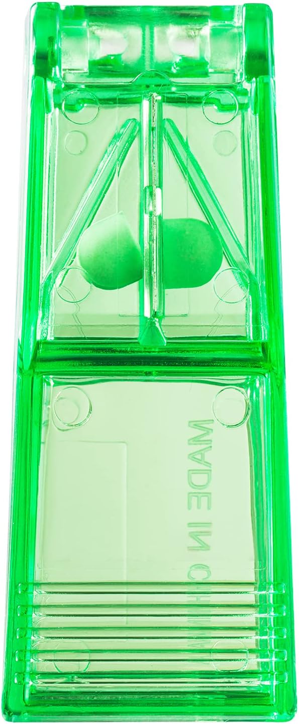 Ultrassist Pill Cutter and Splitter for Cutting Small or Large Pills, Accurate Medicine Splitter with Stainless Steel Blade, Transparent Vitamins Slicer Assorted Colors