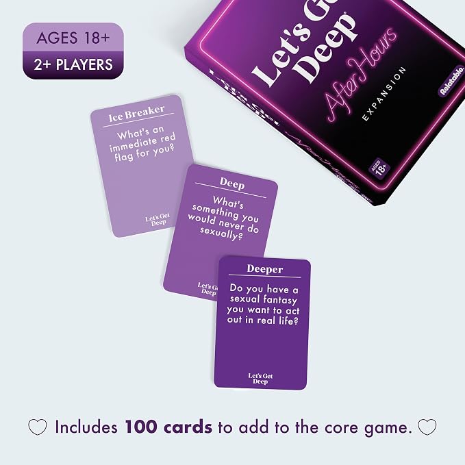 WHAT DO YOU MEME? Let's Get Deep: After Hours Expansion Pack by Relatable, Designed to Add on to the Let's Get Deep Core Game, Great for Couples Gifts, Wedding Registry Gifts, Includes 100 Cards