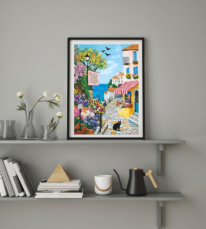 Puzzles for Adults 1000 Pieces,Charming Coastal Path Jigsaw Puzzle with 1:1 HD Poster, Perfect Interlocking No Dust, Stress Relief Ideal Gift for Family Games