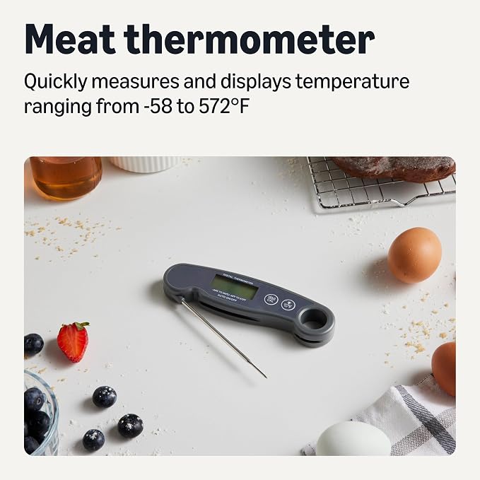 Amazon Basics Instant Read Digital Meat Thermometer, Water-Resistant