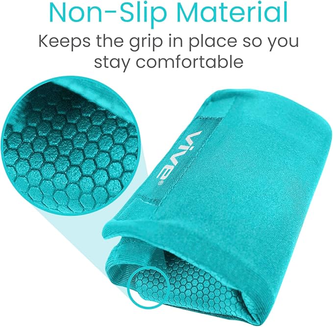 Vive Walker Handle Cushions - Padded Hand Covers - Soft Cushion Padding Medical for Folding Rolling Wheelchair, Rollator Handle, Senior, Elderly Grippers - Crutch Handle Pad Grips - Mobility Aid