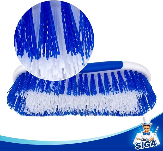 MR.SIGA Multi Purpose Heavy Duty Scrub Brush - Pack of 2 | Strong bristles with effective scrubbing power, ideal for kitchen, bathroom, shower and everyday household cleaning.