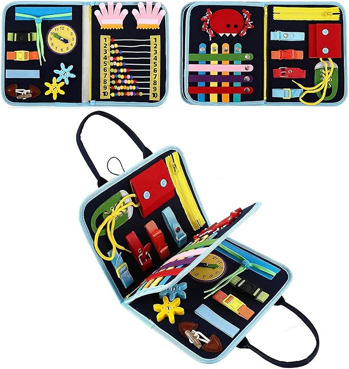 Fidget Blanket for Dementia,Alzheimers Dementia Products for Elderly,Calming Comforting Dementia Activities for Seniors,Toddler Busy Board,Sensory Blanket Helps with Autism,Asperger’s,Anxiety