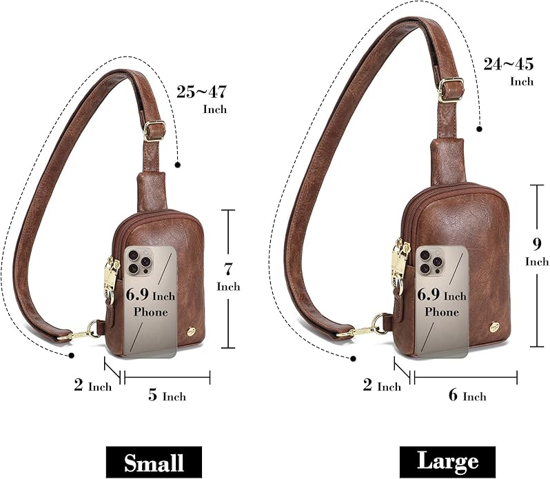 Lightweight Small Crossbody Sling Bag for Women | Mini Travel Purse,Multi-pocket with Card Slots,Durable Vegan Leather,Everyday Carry