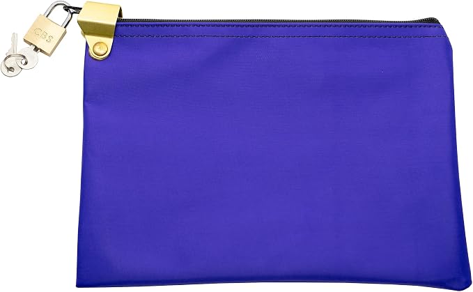 Medication Security Bag with Padlock, Purple | Made in USA, Small Pill Bag, Travel Carry Pouch, Medicine Storage