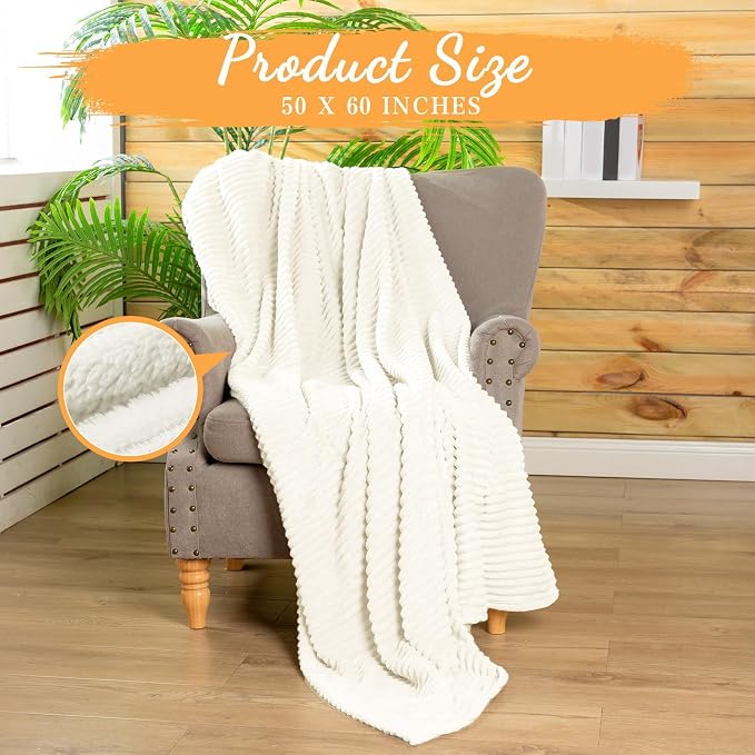 Buryeah 6 Pcs Flannel Throw Blanket Bulk 50 x 60 in Sleepover Blanket Outdoor Wedding Throw Lightweight, Oeko-tex Standard 100 Certified for Sofa Homeless Gifts (Light Beige)