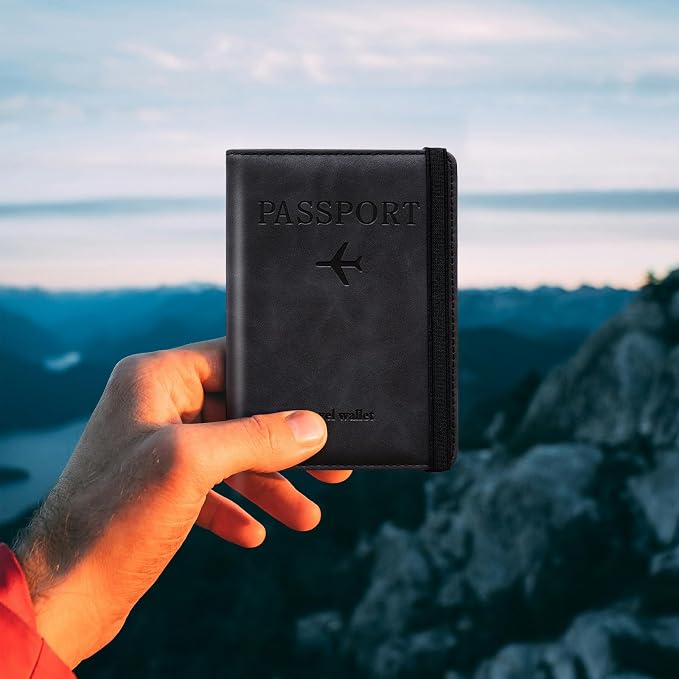 Passport Holder for Travel Women and Men RFID Passport Holder with Card Slots Holder Passport Case Passport cover Passport Wallet Travel Essentials and Accessories