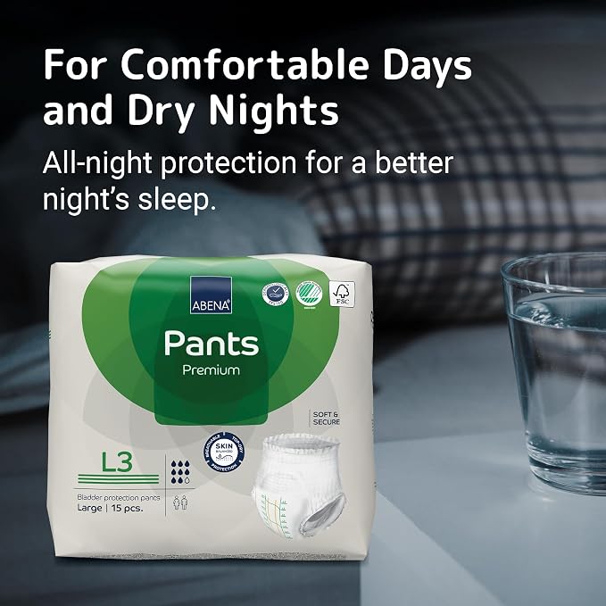 Abena Premium Incontinence Protective Underwear, Abena Pants, Pull-ups, Heavy Absorbency, Level 3, Large, 90 Count