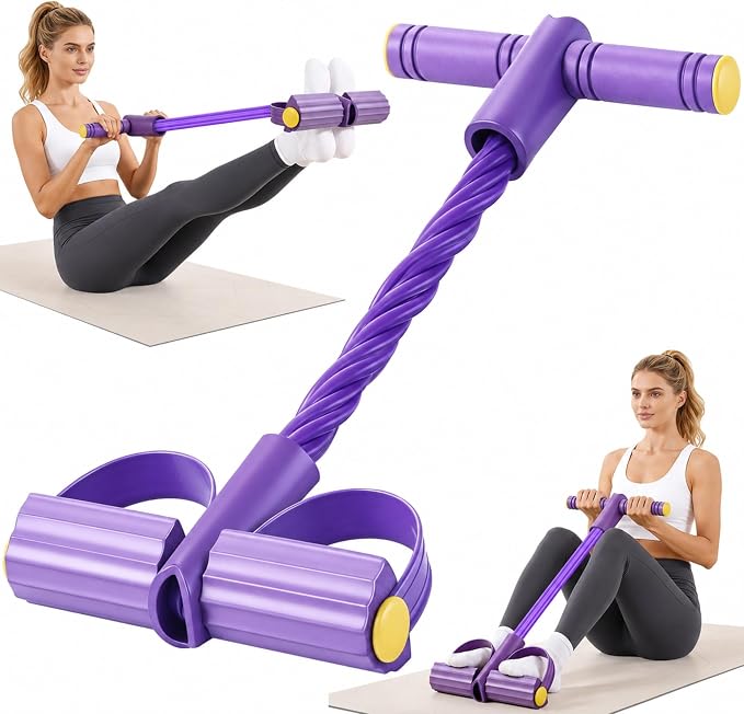 Upgraded Pedal Resistance Band with Handle, Soft Durable Fashion Puller Exercise with Thickened 6 Tension Ropes, Tube Pedal Resistance Device for Abdomen, Waist, Arm, Leg, Core/ABS