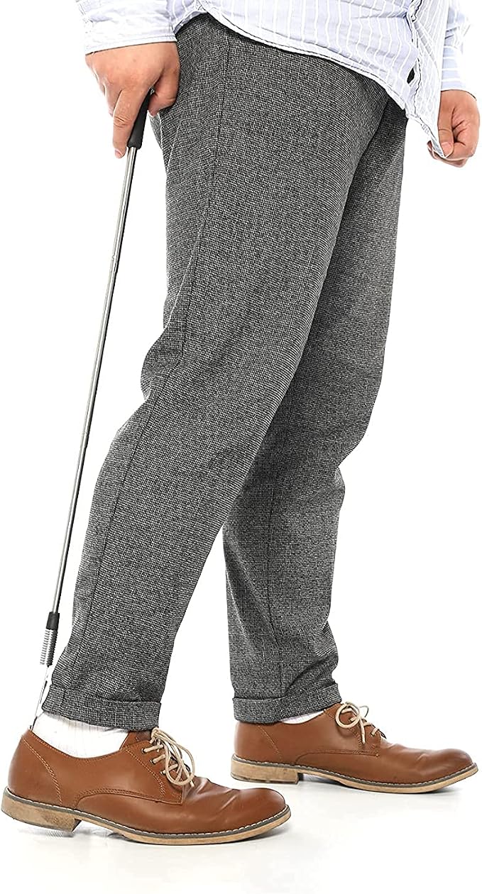 Fanwer Extendable Shoe Horn Long Handle for Seniors, Long Shoehorn | 16" to 31"Adjustable, Twist to Lock, Stainless Steel, Metal Travel Shoe Horn, Helper Tool for Men Women