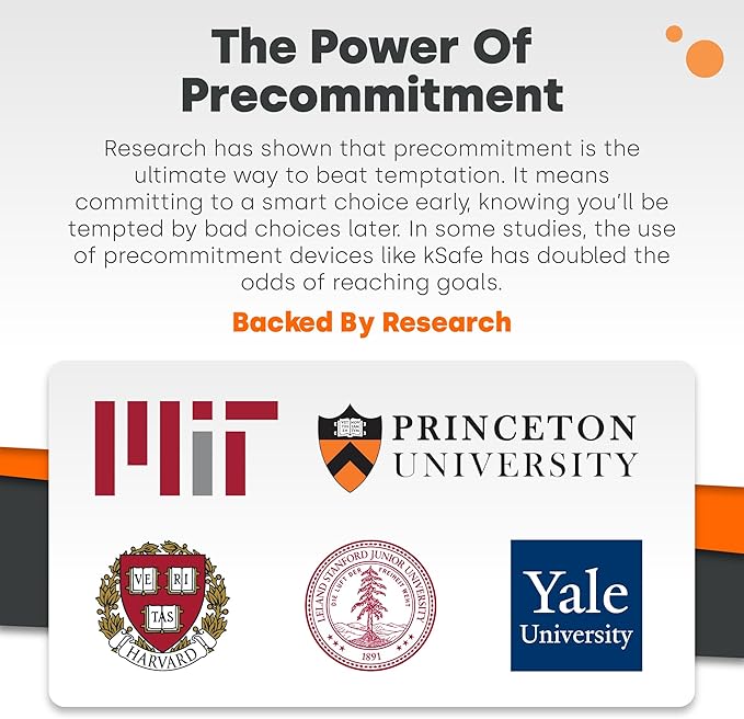 KSafe Timer Lock Box for Phones, Snacks & Medications - Cell Phone Jail & Food Safe with Timer - Time Locking Container for Better Habits & Addiction Management (Mini, Red Lid + 3.0” Clear Base)