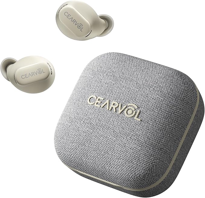 Cearvol Wave Lite OTC Hearing Aids Earbuds with Bluetooth - App Control, Aux-In, Noise Reduction Rechargeable for Mild to Moderate Severe Hearing Loss Seniors & Adults (Starlight)