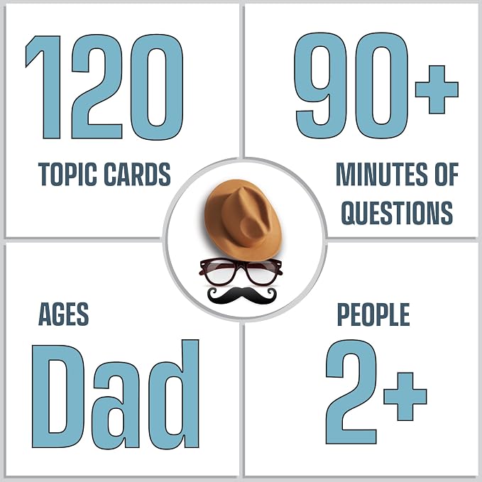 Discuss with Dad - The Game for Dad to Do Together | Conversation Cards for Families to Learn More About The Father in Your Life!