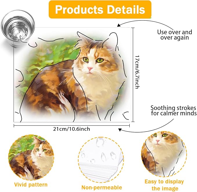 36Pcs Dementia Activities for Seniors,Reusable Water Coloring Set for Dementia Memories Activities, Adults Seniors Toys Games with Painting Brush Drawing Gifts (Animals)