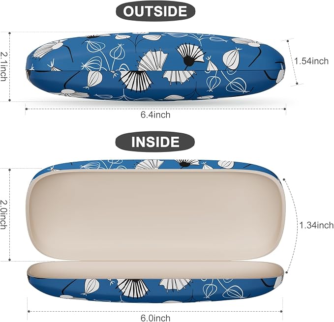 Eyeglasses Case, Portable Hard Shell Protective Case for Glasses, Eyeglass Holder Box for Women with Cleaning Cloth